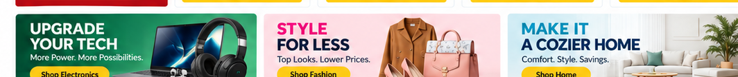 Electronics fashion and home promotions