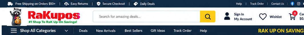 Rakupos marketplace header