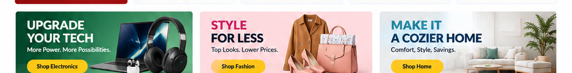 Electronics fashion and home promotions
