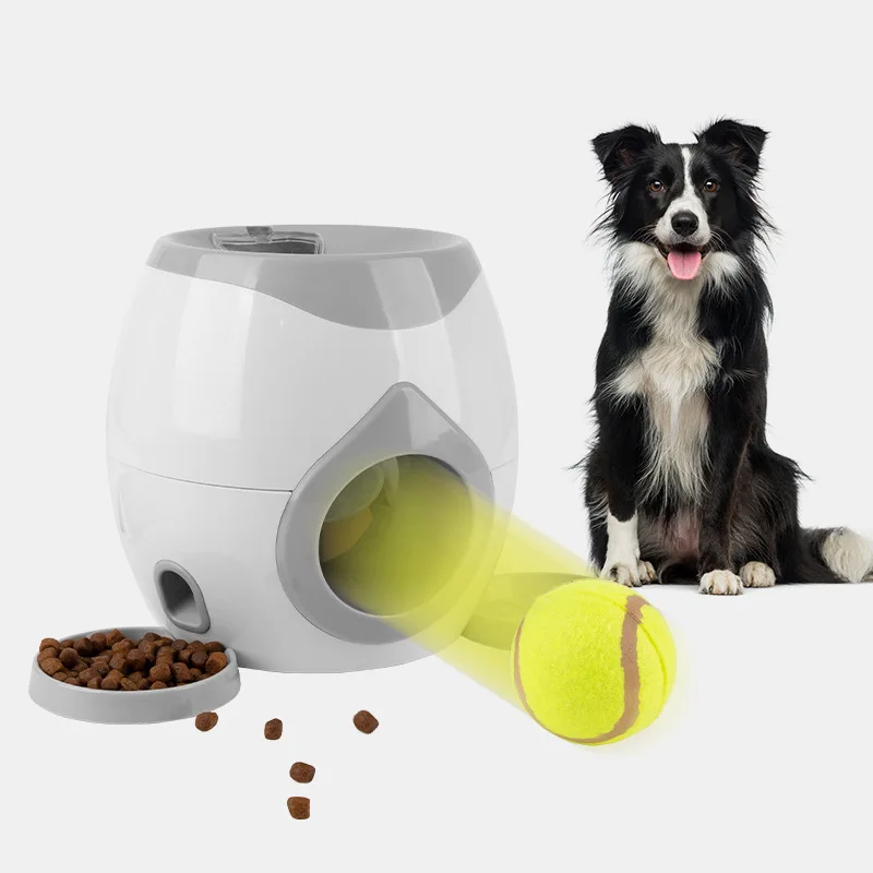 Automatic Dog Ball Launcher & Treat Dispenser – Interactive Fetch Toy